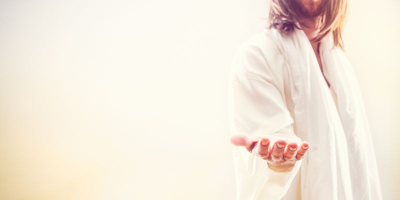 A serene image of Jesus with children or students in a teaching moment, symbolizing the love and respect he taught